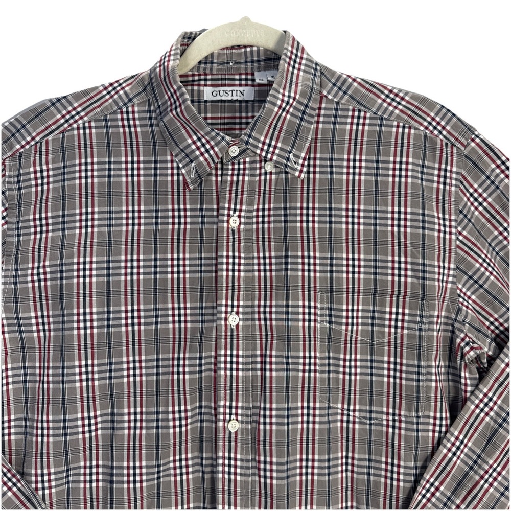 Gustin Shirt Mens XL Muticolor Button Down Long Sleeve Made USA Western Rodeo